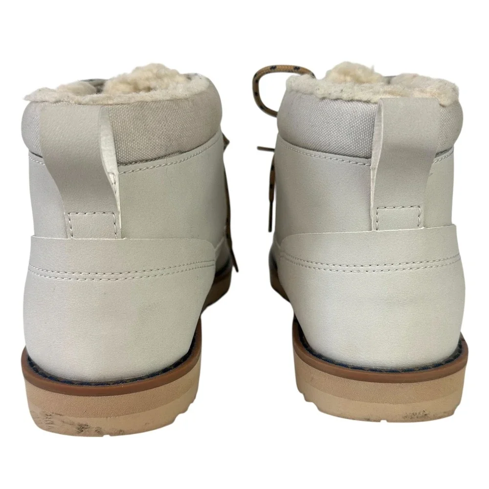 Quiksilver Boots Lace-Up Mission V Leather Winter Boots‎ Sherpa Lined Size 13